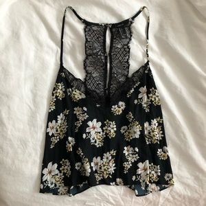 Forever 21 Cropped Floral Tank